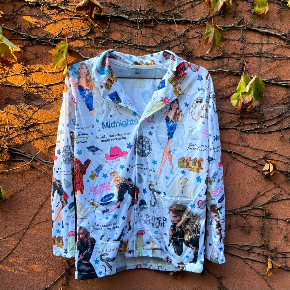 Bootleg Taylor Swift Button Down Top